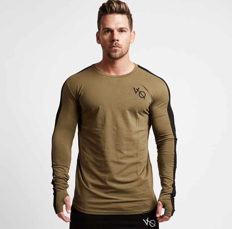 Brand Men fashion t shirt Slim shirts male Tops Leisure Bodybuilding Long Sleeve