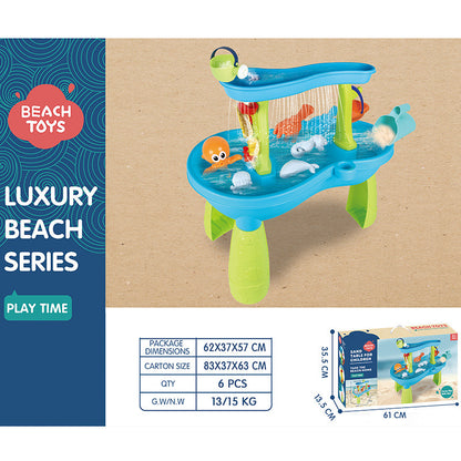 Children's Beach Table Four-layer Pool Garden Toy Suit